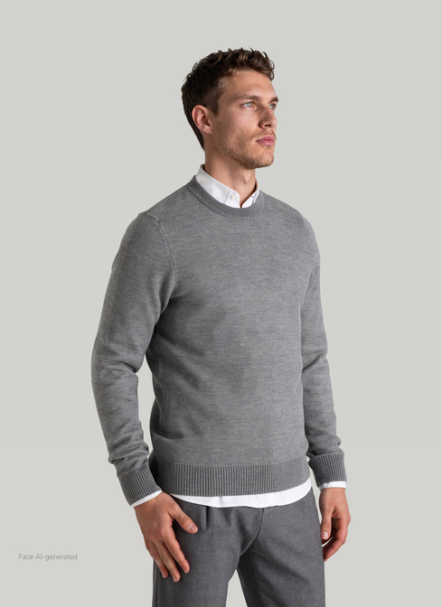 Pullover Rundhals 1/1 Arm width=