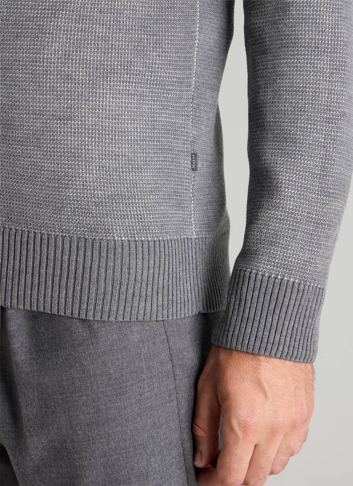 Pullover Rundhals 1/1 Arm, Shark Skin Detailansicht 1