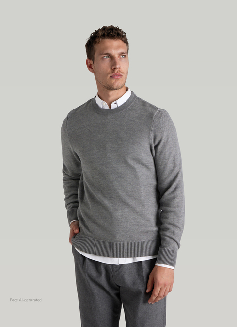 Pullover Rundhals 1/1 Arm width=