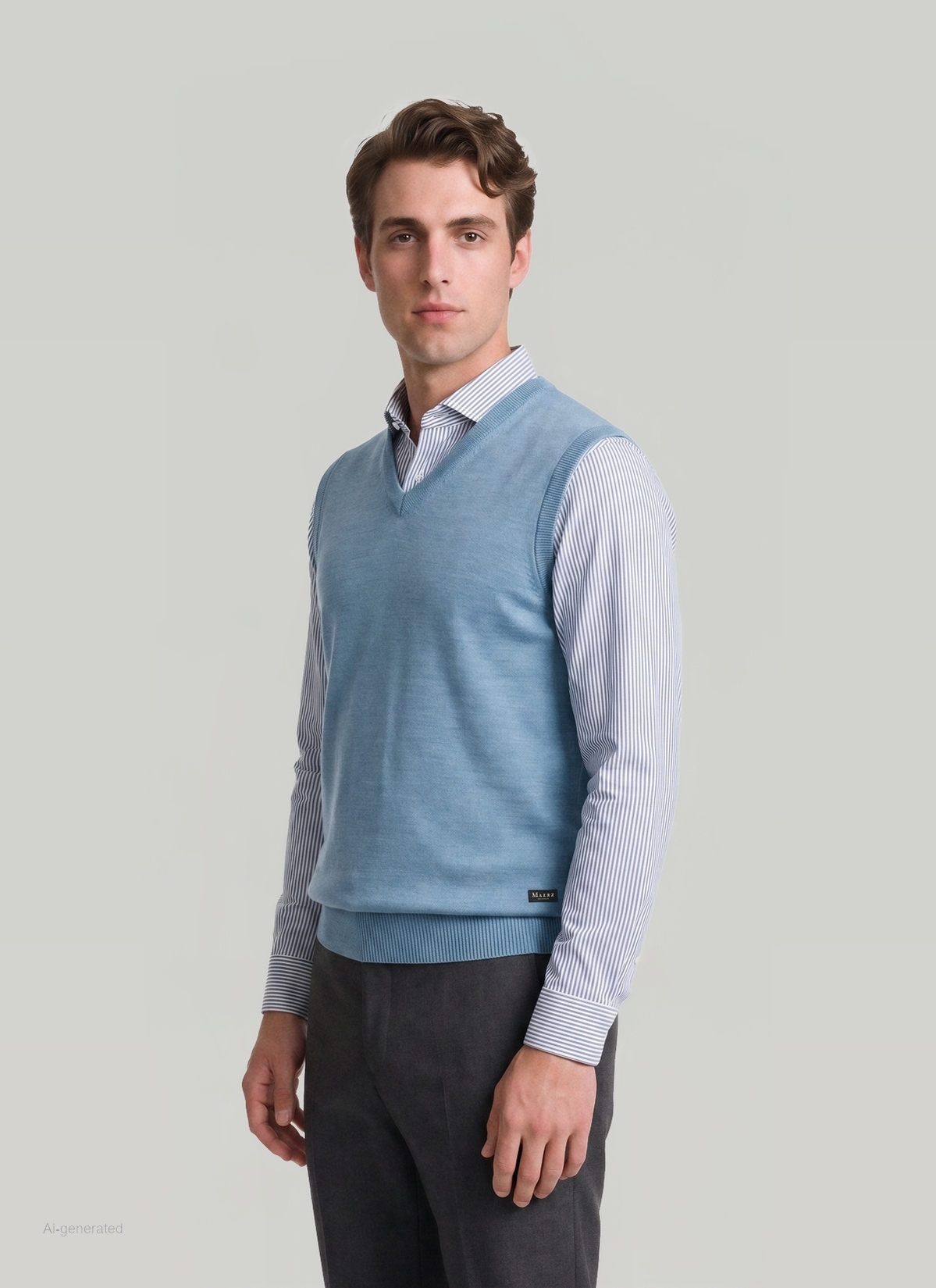 Classic Line: Pullunder, Polar Blue Frontansicht