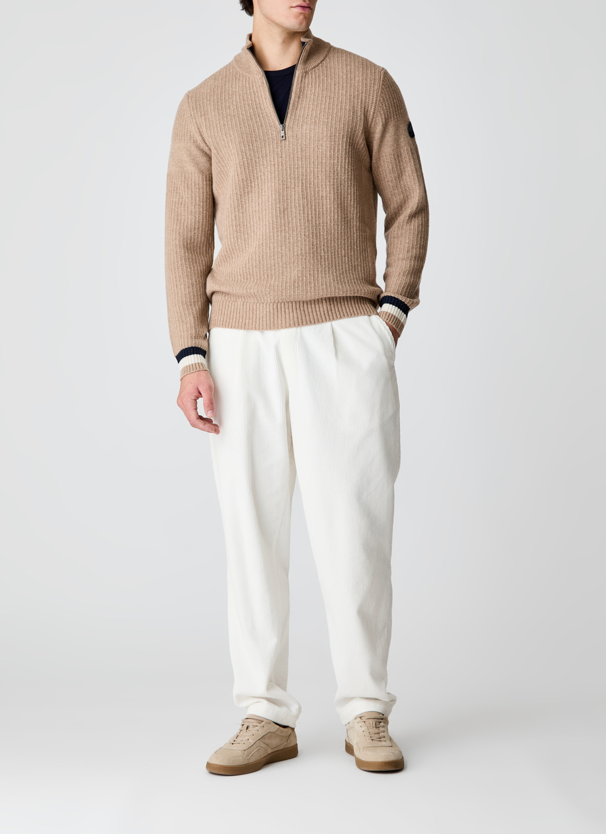 Pullover Troyer 1/1 Arm, Hazelnut Detailansicht 1