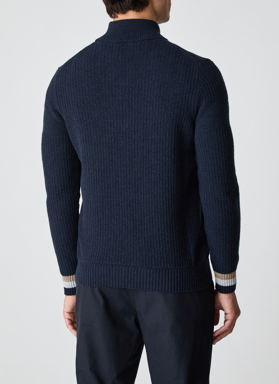 Pullover Troyer 1/1 Arm Bright Night Frontansicht