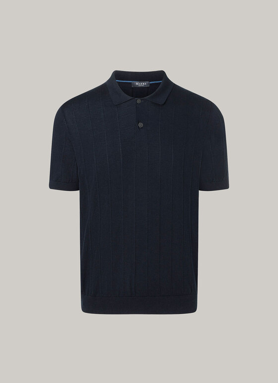 Pullover Rollkragen 1/1 Arm Navy Frontansicht
