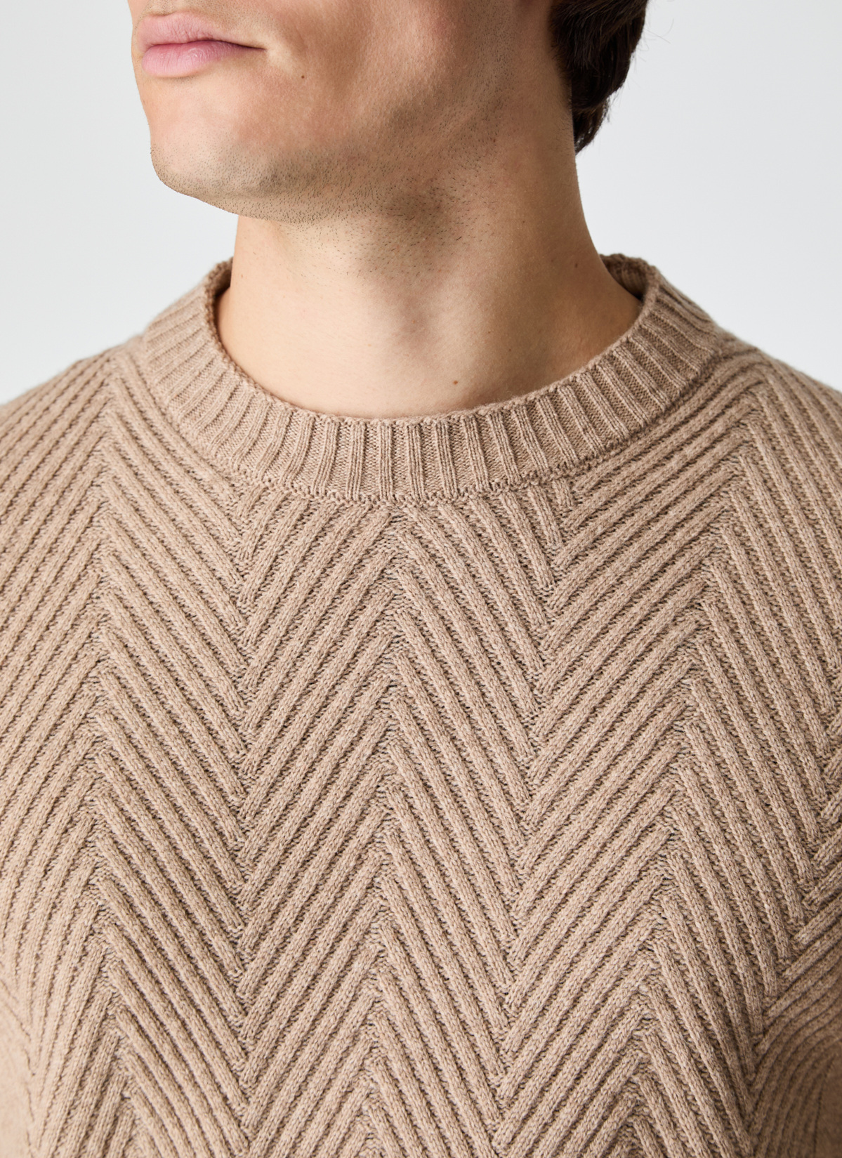 Pullover Rundhals 1/1 Arm, Hazelnut Detailansicht 2