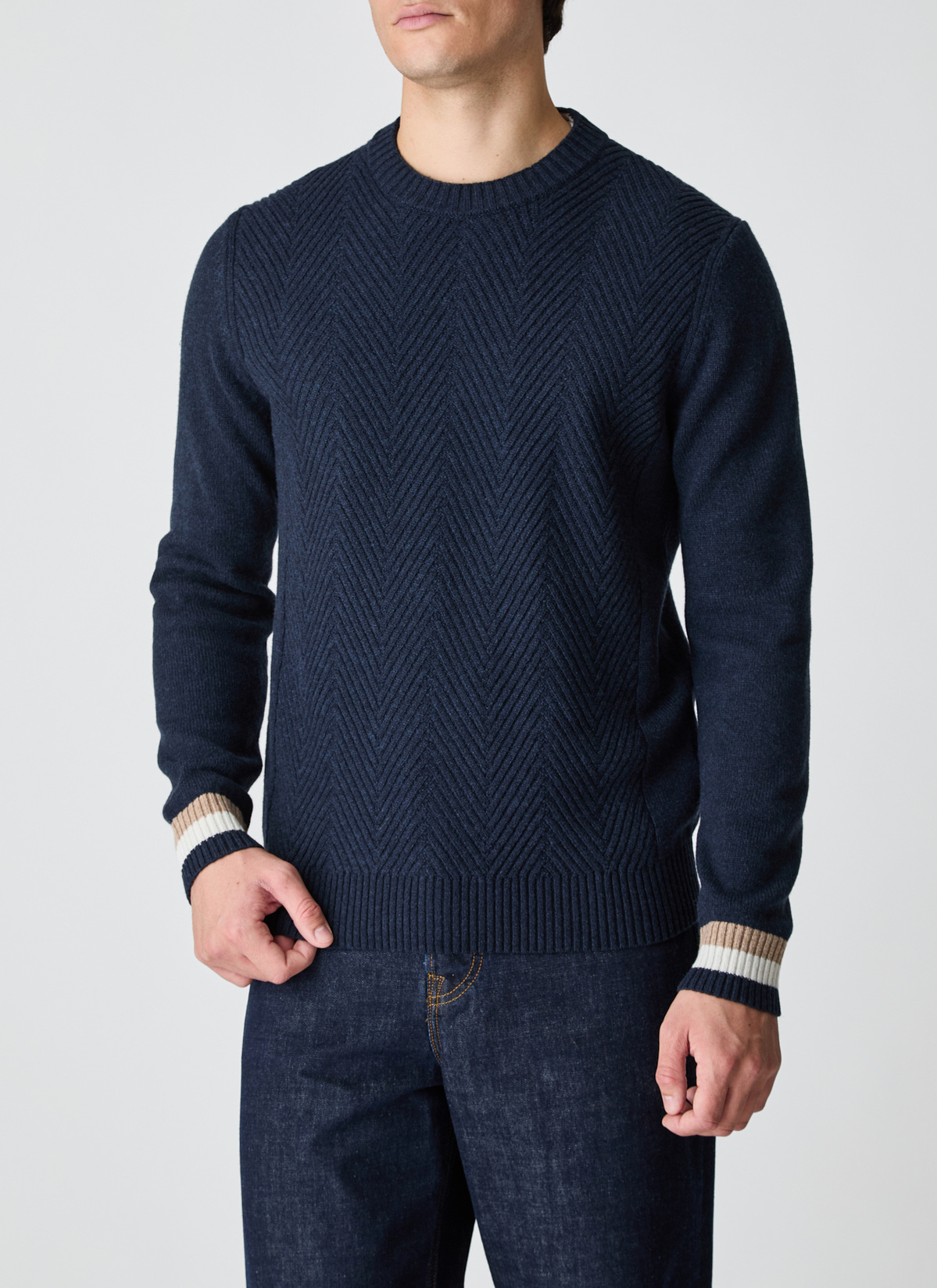 Pullover Rundhals 1/1 Arm, Bright Night Detailansicht 1