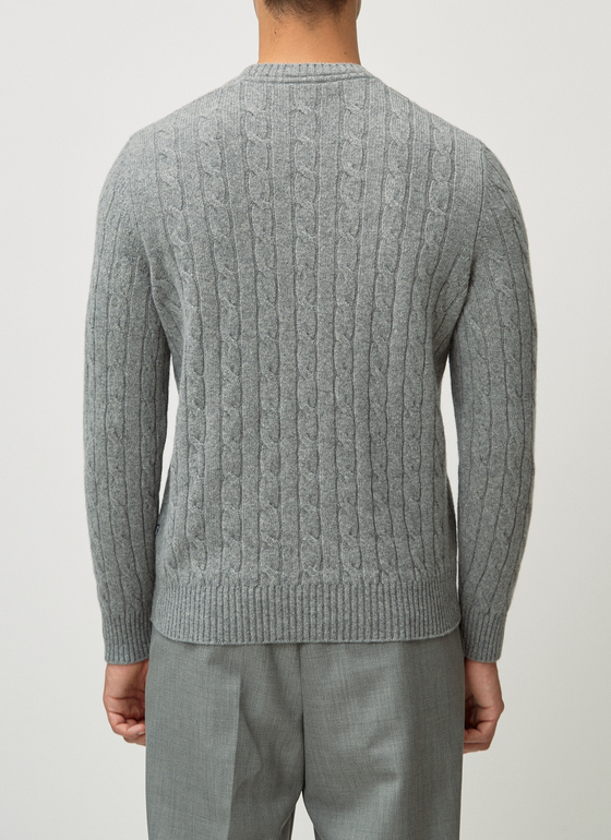 Pullover Rundhals 1/1 Arm Mercury Grey Frontansicht