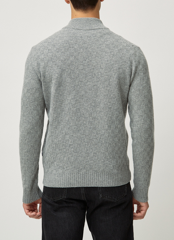 Pullover Troyer 1/1 Arm Mercury Grey Frontansicht