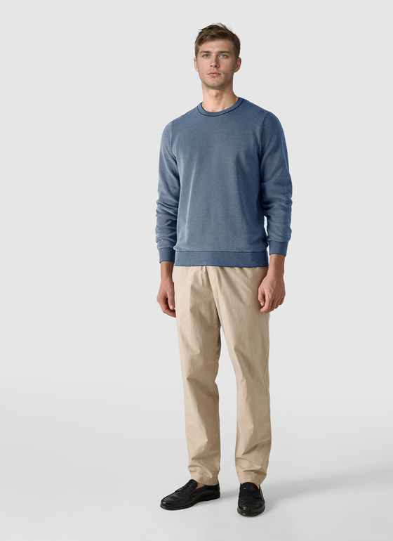 Pullover Rundhals 1/1 Arm Dawn Blue Frontansicht