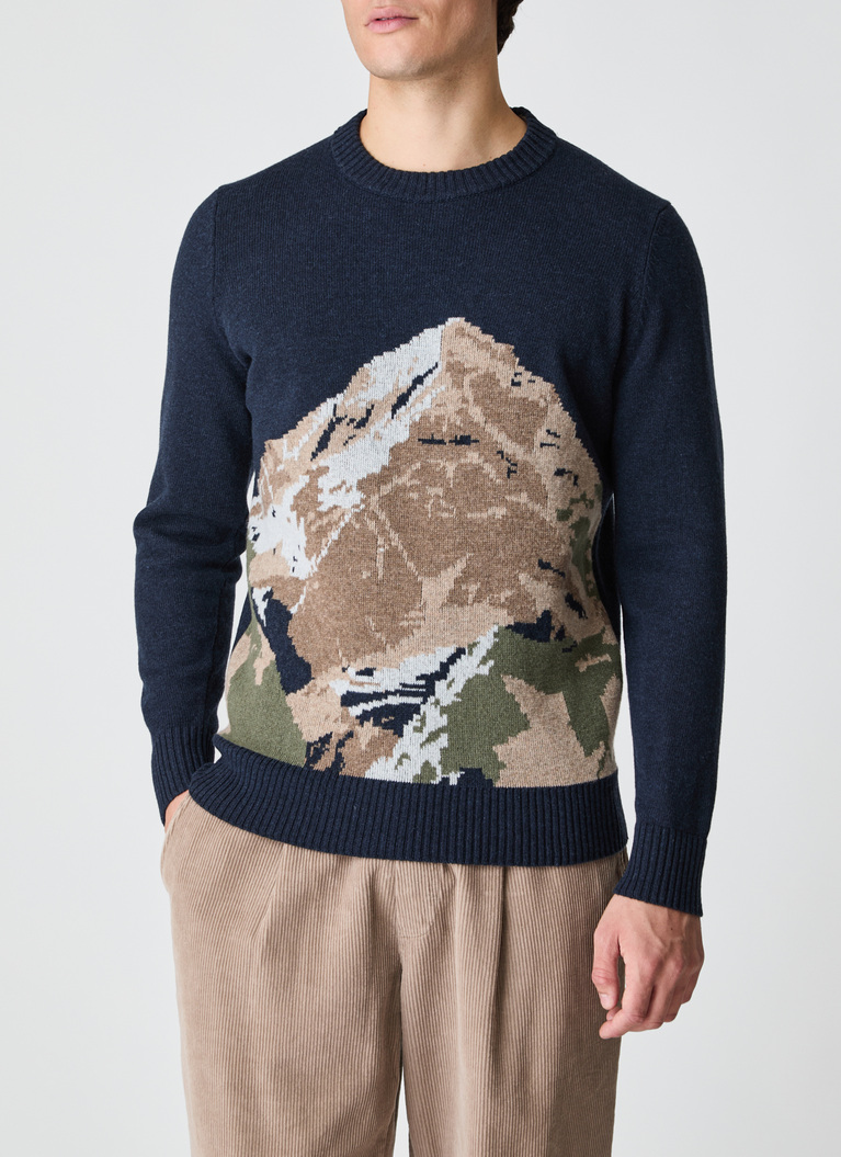 RundhalspulloverBright Night Frontansicht