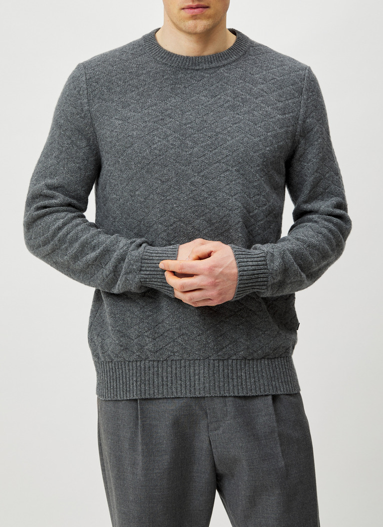 Pullover Rundhals 1/1 Arm, Grey Rock Detailansicht 1