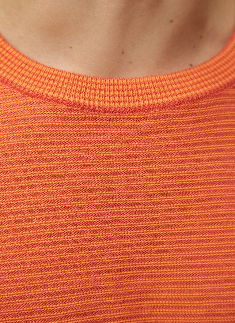 Pullover Rundhals 1/1 Arm, Tangerine Detailansicht 2