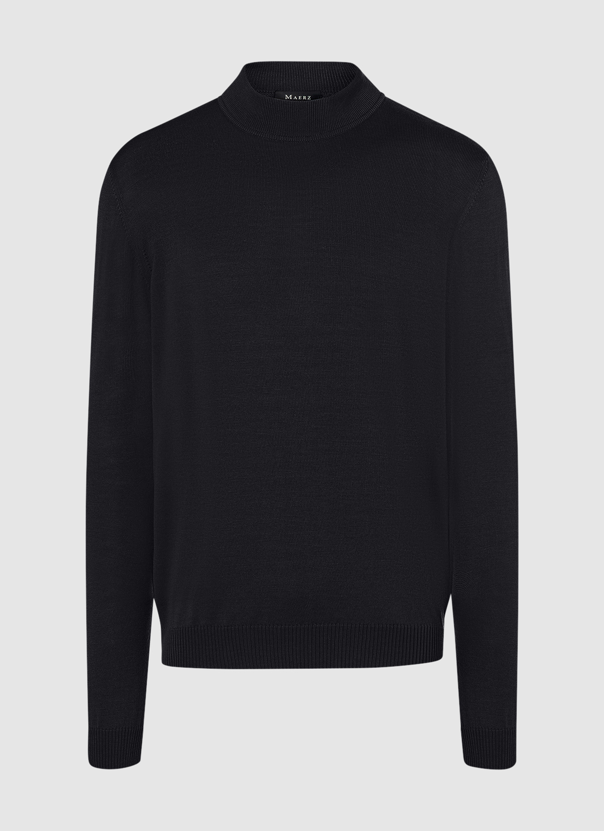 Classic Line: Stehbund-Pullover, Black Frontansicht