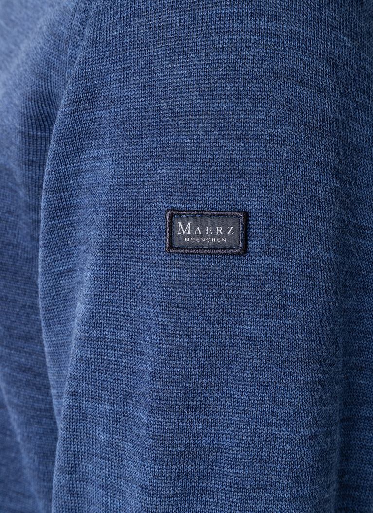 Pullover, V-Neck, Steel Blue Detailansicht 1