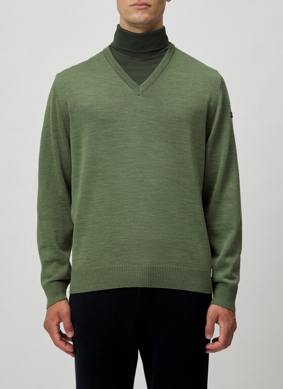 Pullover Green Hummus Frontansicht