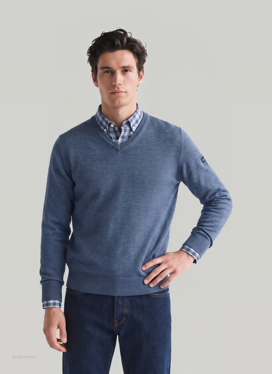 Pullover Nimes Blue Frontansicht