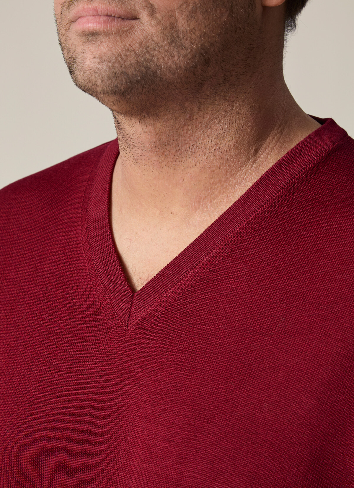 Pullover, Weinrot Detailansicht 2