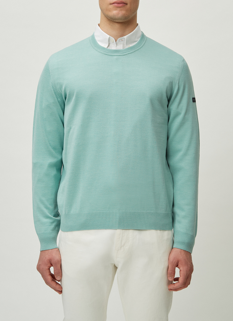 Pullover, O-Neck, Faded Mint Detailansicht 2