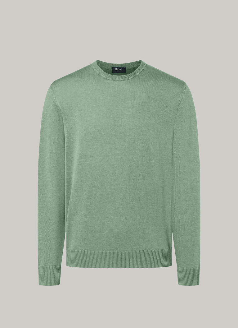 Pullover, O-Neck, Green Mint Frontansicht