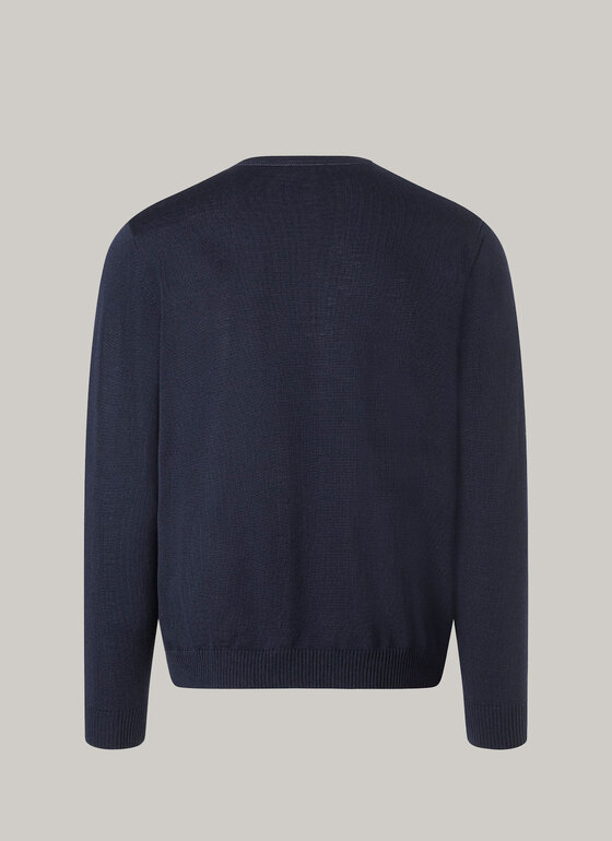 Pullover, O-Neck Navy Frontansicht