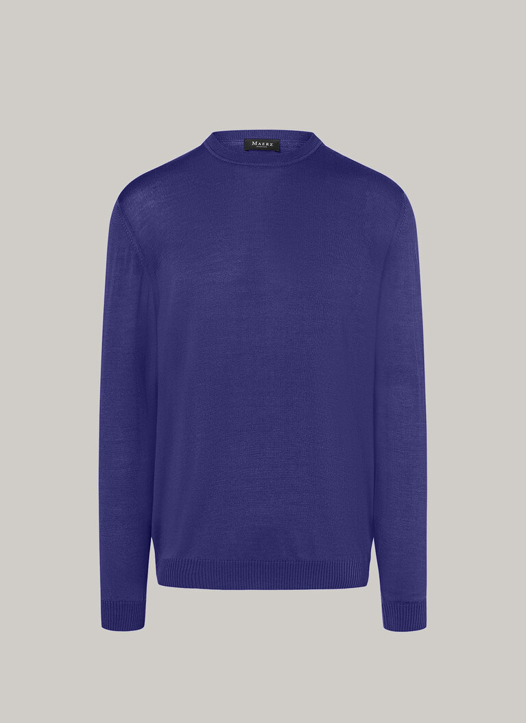 Pullover, O-Neck, Powerful Purple Frontansicht