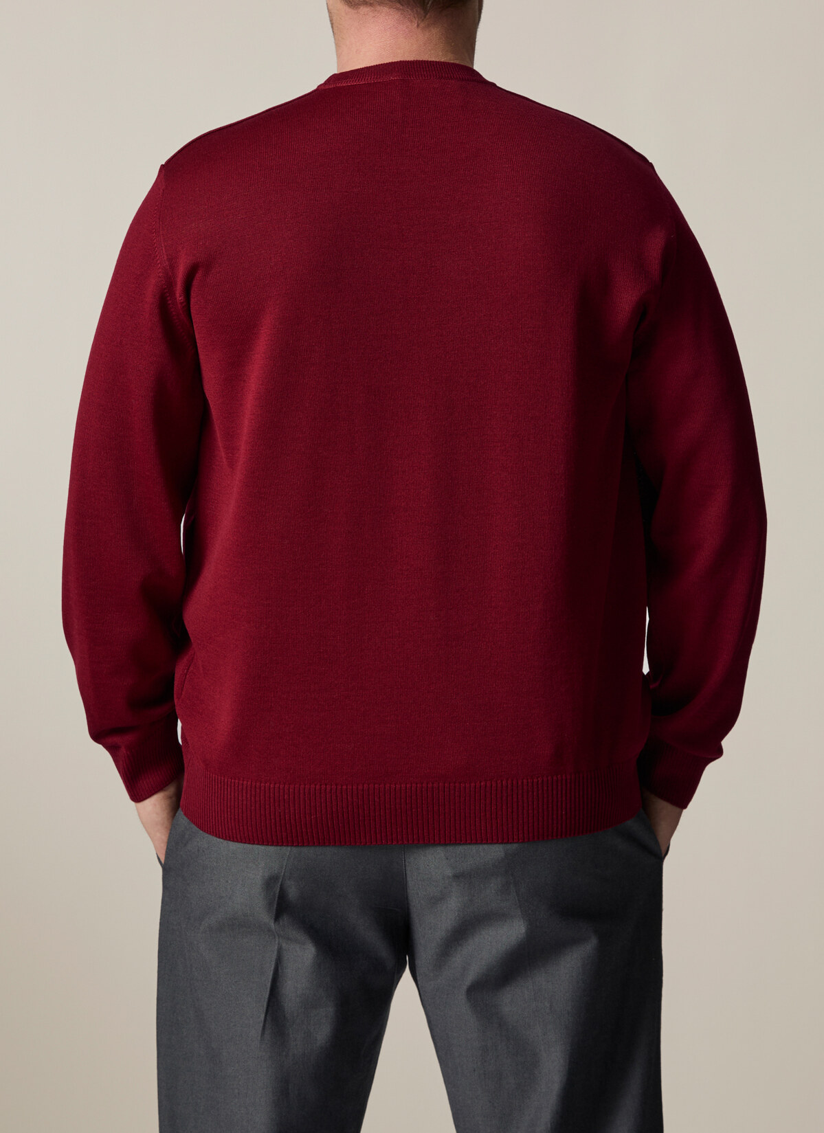 Pullover, Weinrot Rückansicht