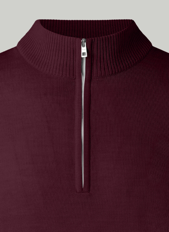 Pullover Stehkragen 1/1 Arm Barolo Wine Frontansicht
