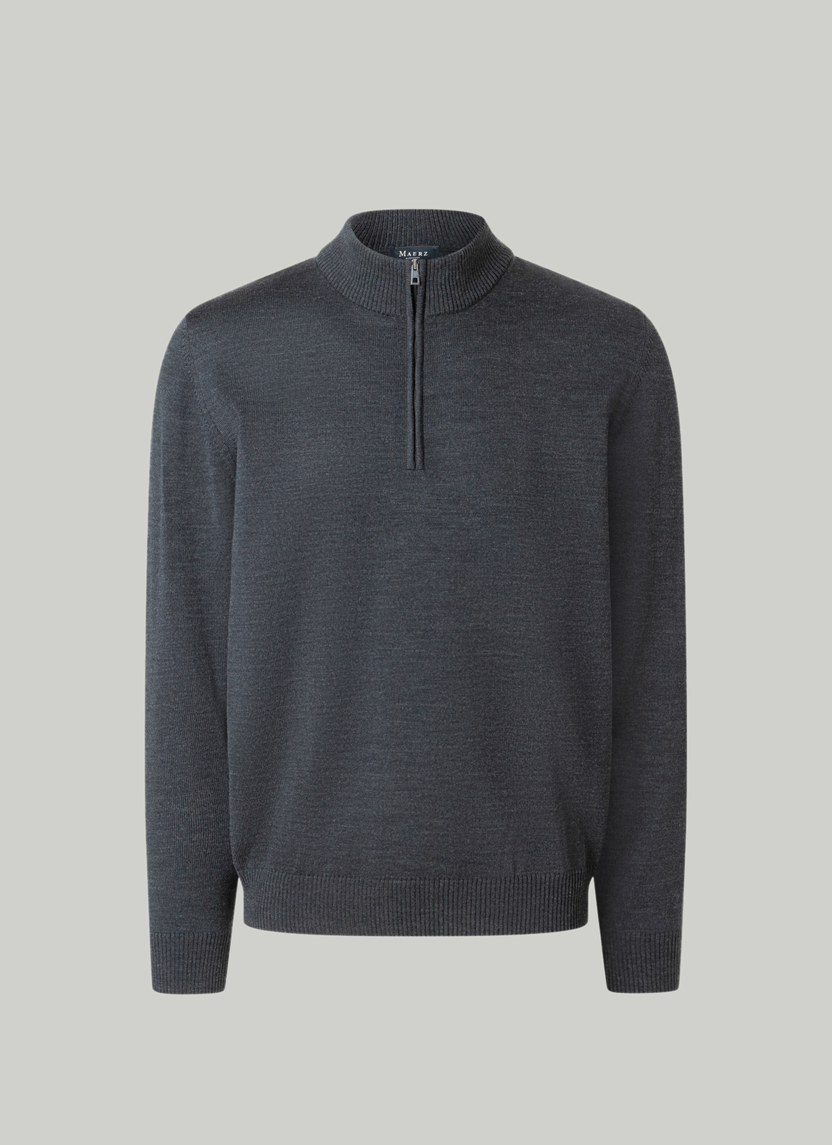 Pullover Stehkragen 1/1 Arm, Anthrazit Detailansicht 2