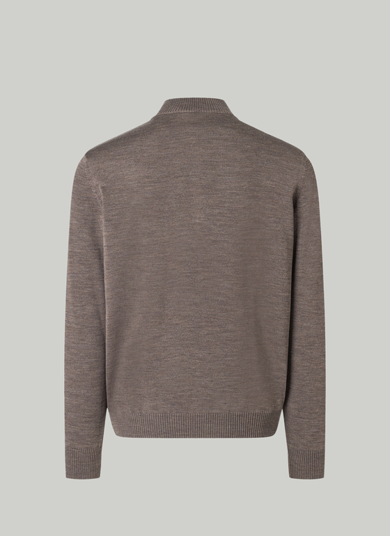 Pullover Troyer 1/1 Arm Brownie Frontansicht