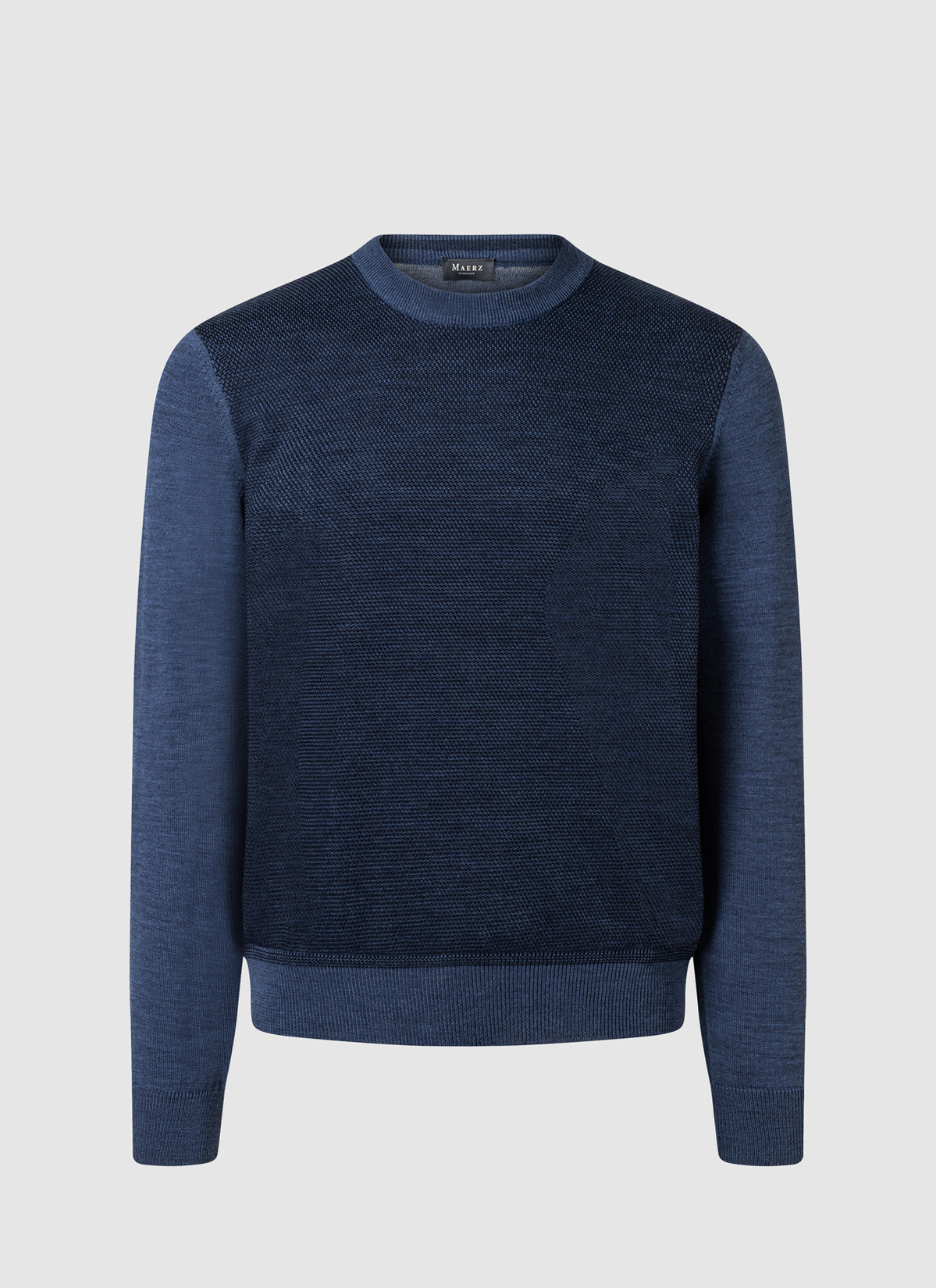 Pullover Rundhals 1/1 Arm, Deep Sea Frontansicht