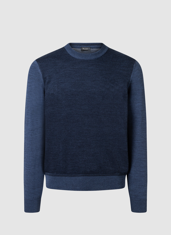 Pullover Rundhals 1/1 Arm Deep Sea Frontansicht