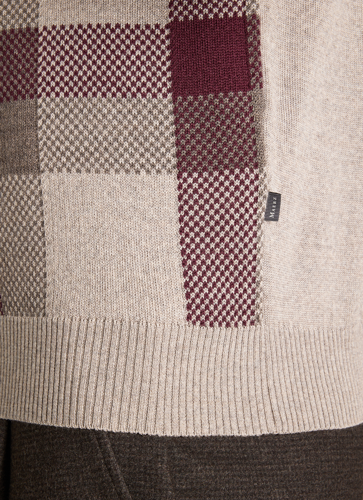 Pullover Rundhals 1/1 Arm, Cedar Wood Detailansicht 1