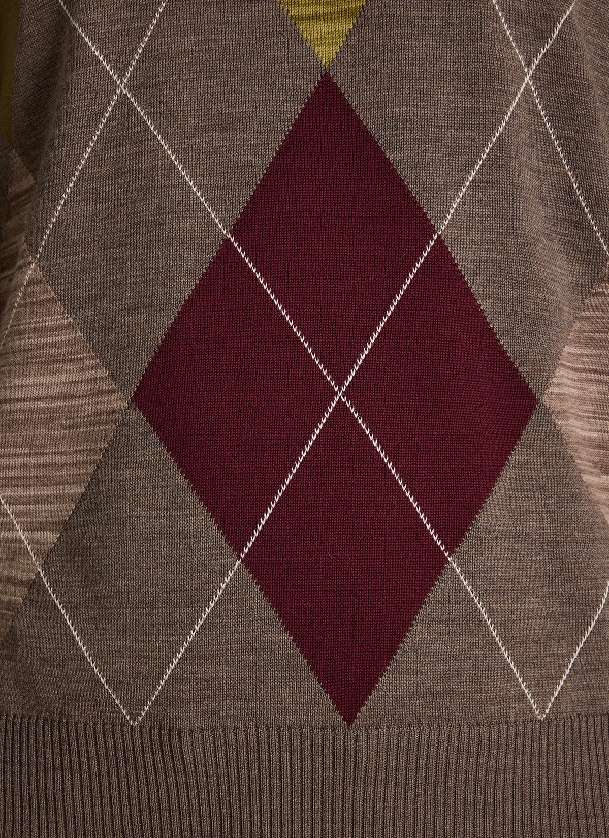 Pullover Stehkragen Zip 1/1 Arm, Brownie Detailansicht 1
