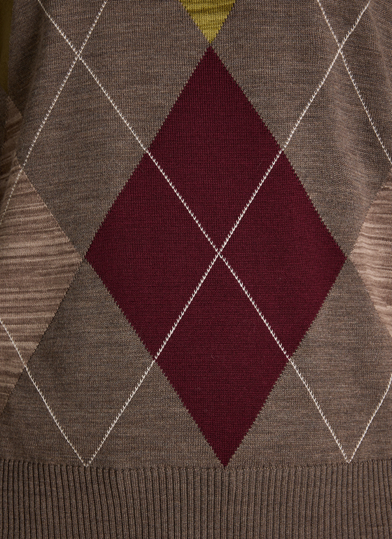 Pullover Stehkragen Zip 1/1 Arm Brownie Frontansicht