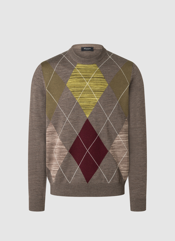 Pullover Stehkragen Zip 1/1 Arm Brownie Frontansicht