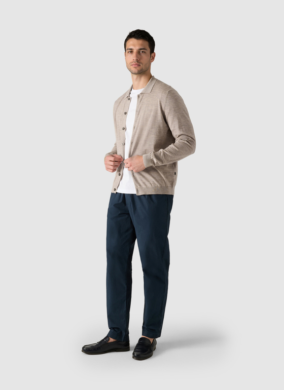Strick Overshirt Iced Latte Frontansicht