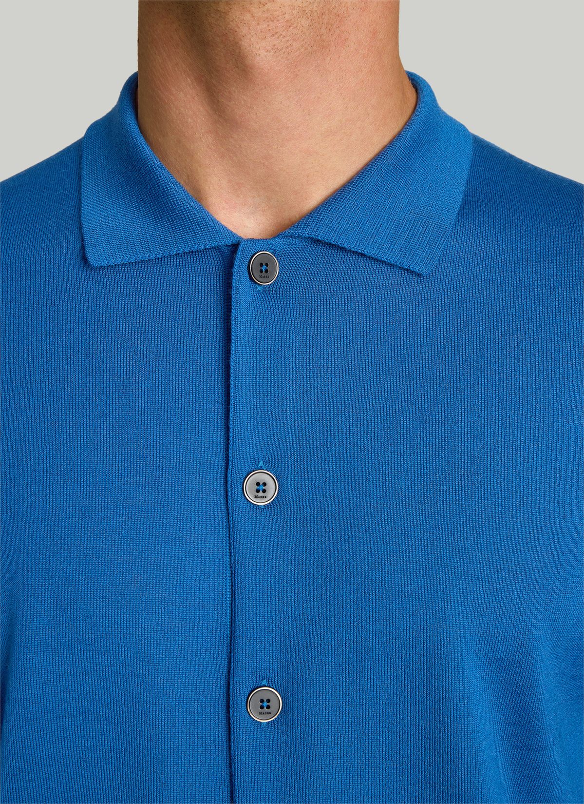 Strick Overshirt, Medium Blue Detailansicht 1