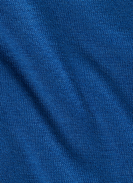 Strickjacke Zip 1/1 Arm Medium Blue Frontansicht
