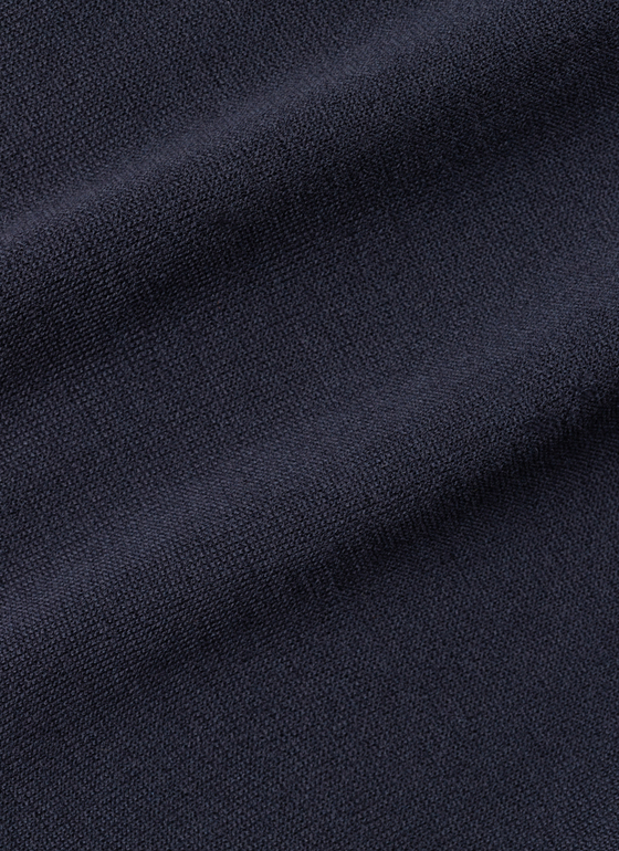 Strickjacke Zip 1/1 Arm Navy Frontansicht