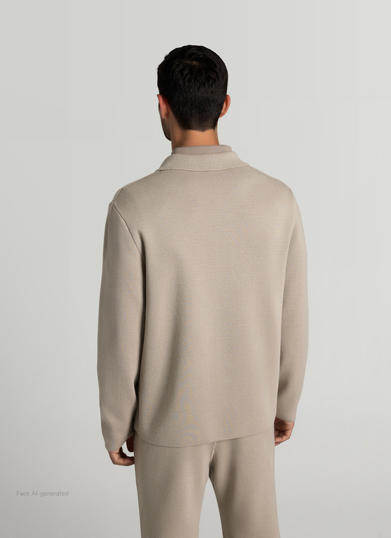 Strick Cardigan 1/1 Arm Mascarpone Cream Frontansicht