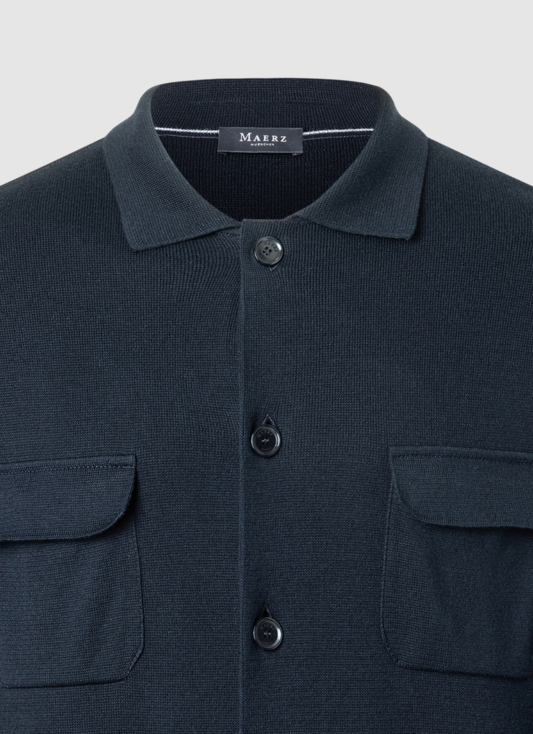 Strick Blazer, Navy Detailansicht 1