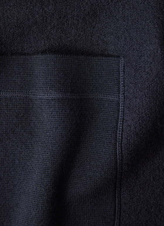 Strickjacke Knopf 1/1 Arm Navy Frontansicht