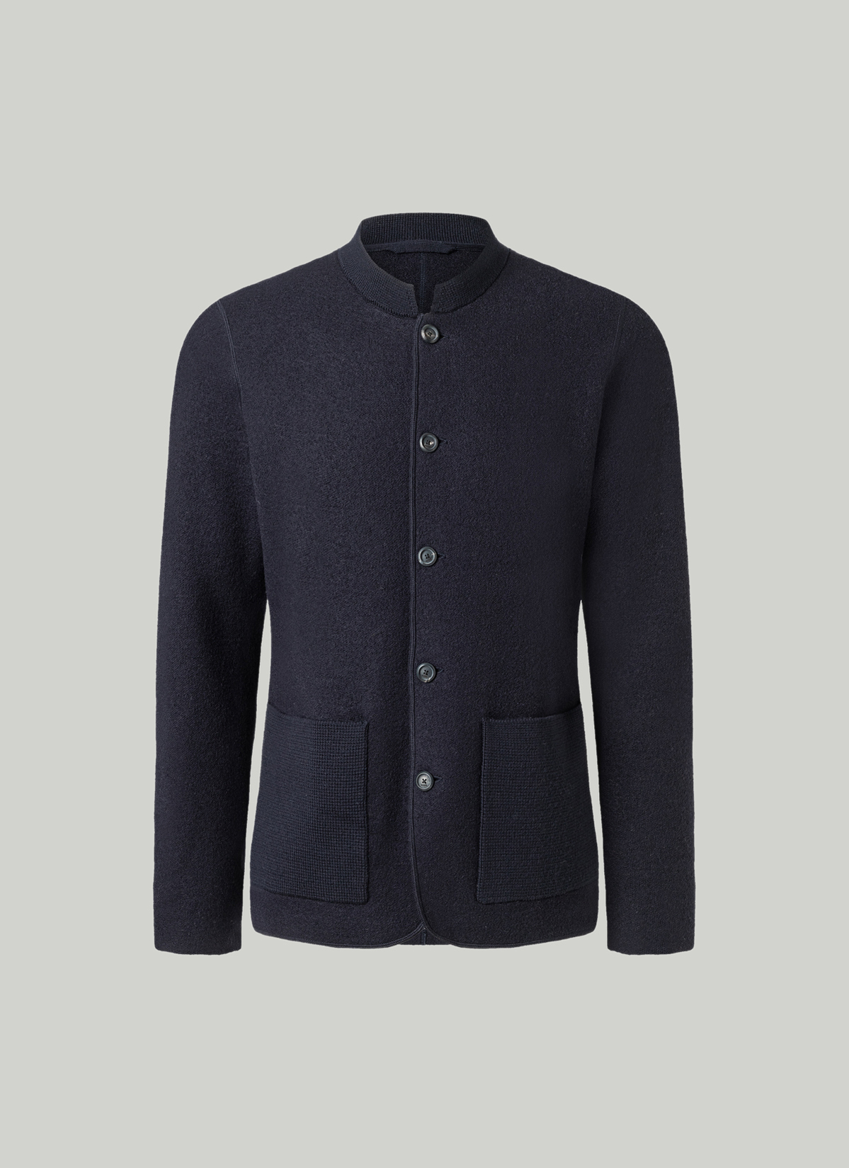 Strick Blazer, Navy Frontansicht