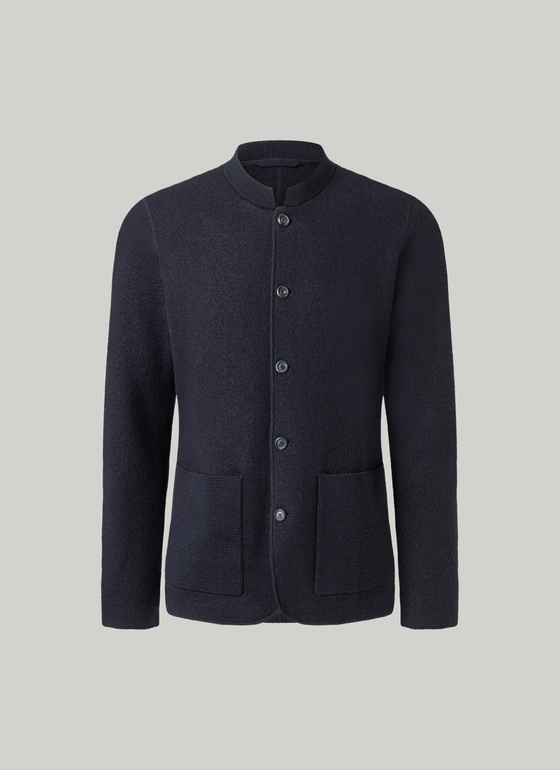 Strick Blazer Navy Frontansicht
