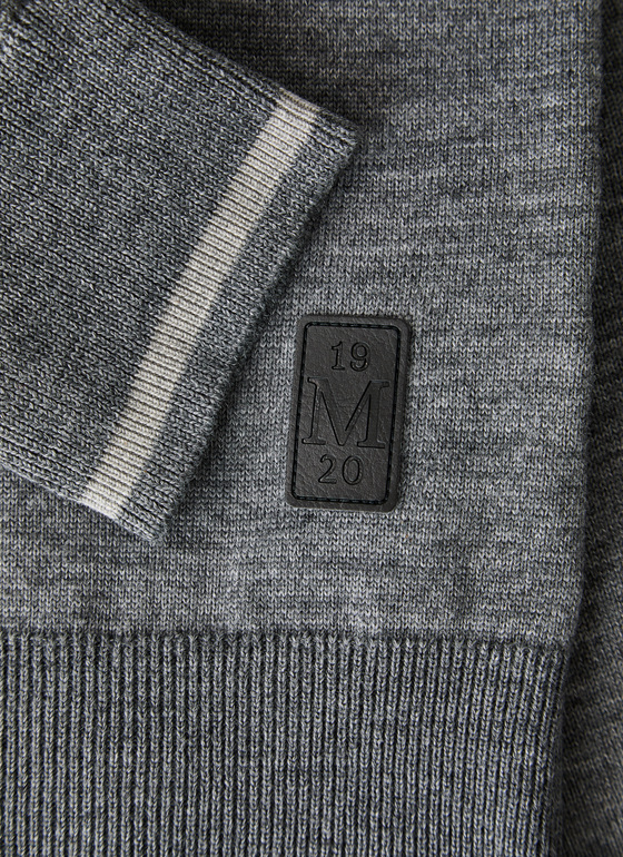 Strickjacke mit Kapuze 1/1 Arm Smoky Grey Frontansicht