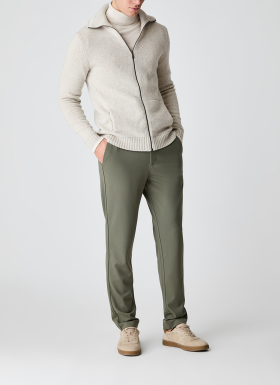 Strickjacke Zip 1/1 Arm Gravel Path Frontansicht