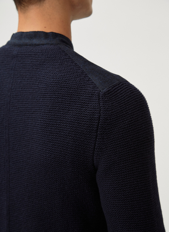 Strick Blazer Navy Frontansicht