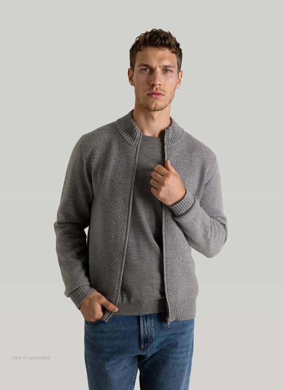 Strick Blazer Shark Skin Frontansicht