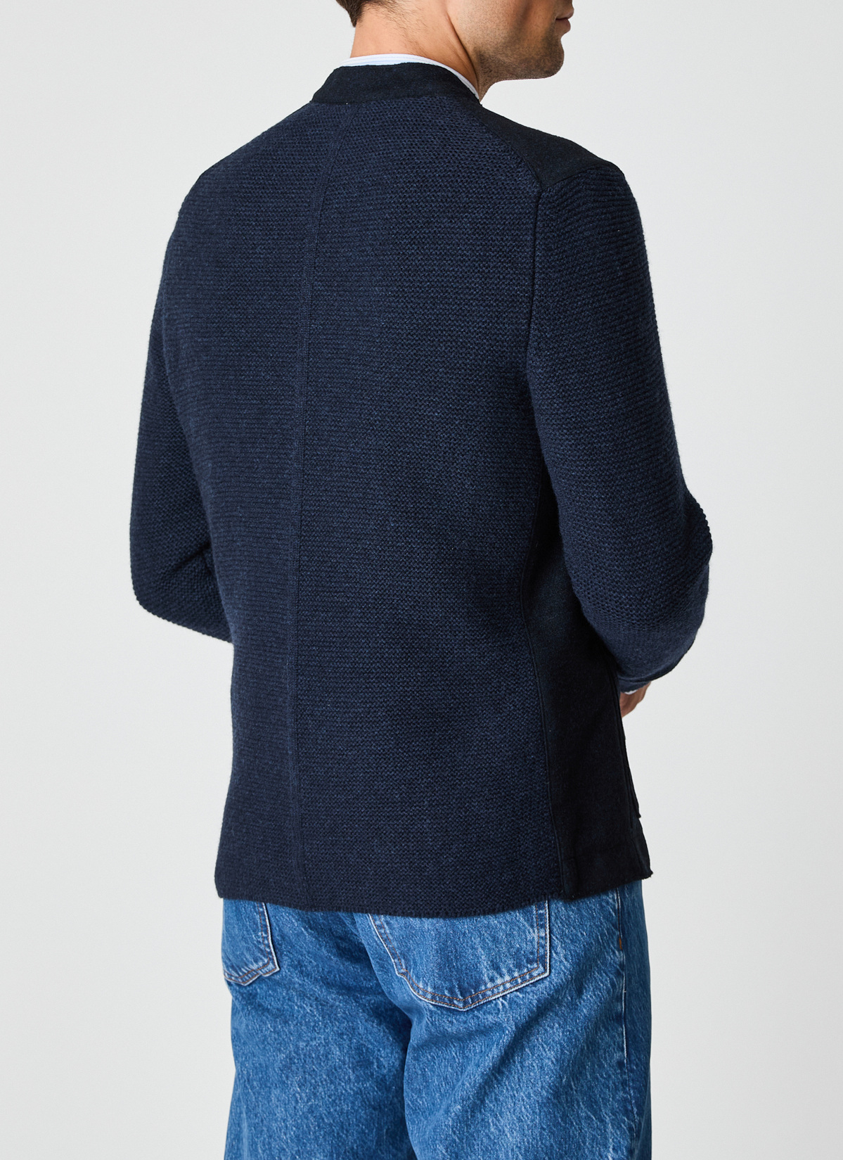 Strick Blazer, Deep Sea Rückansicht