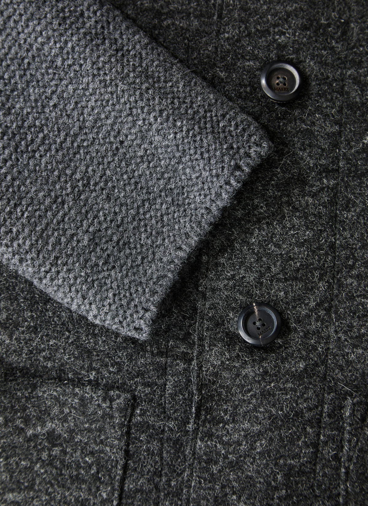 Strick Blazer, Dark Grey Melange 
