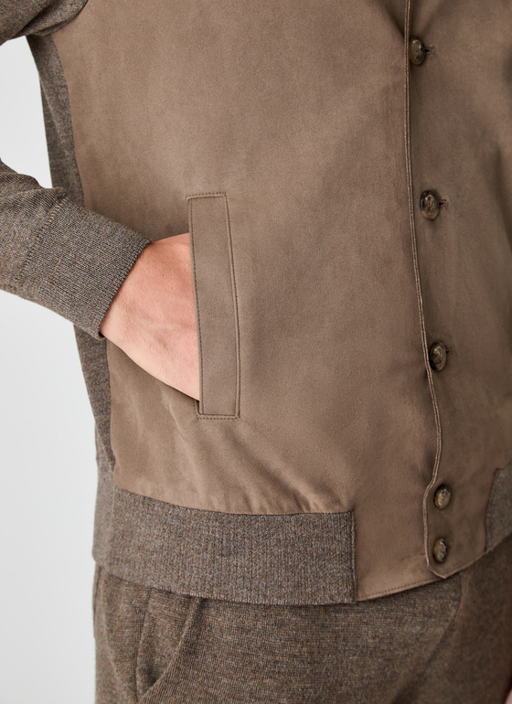 Strickjacke Knopf 1/1 Arm Hardwood Frontansicht